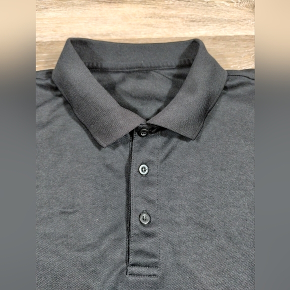 •Stop & shop Portfolio Uniform Polo Shirt Mens n Black  Short Sleeve no size tag - Picture 6 of 16